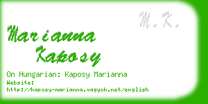 marianna kaposy business card